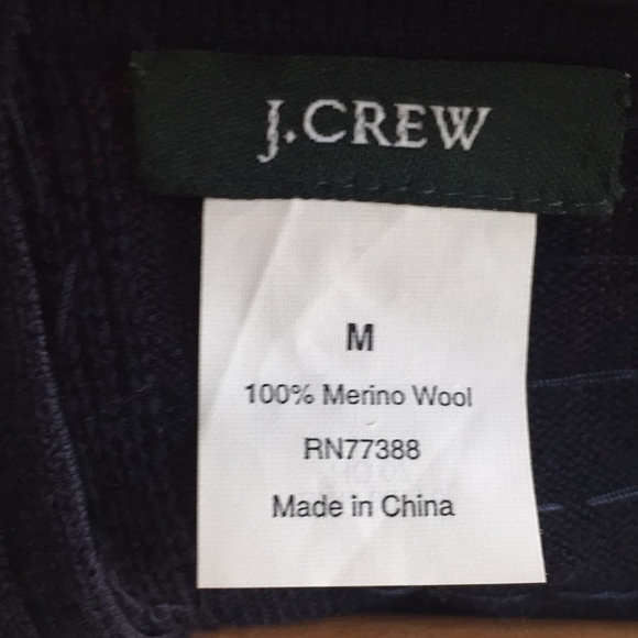 J.Crew Women Sweater Sequin Marino Wool pullover M - Picture 2 of 3